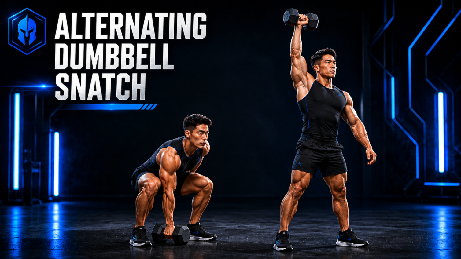 Alternating Dumbbell Snatch